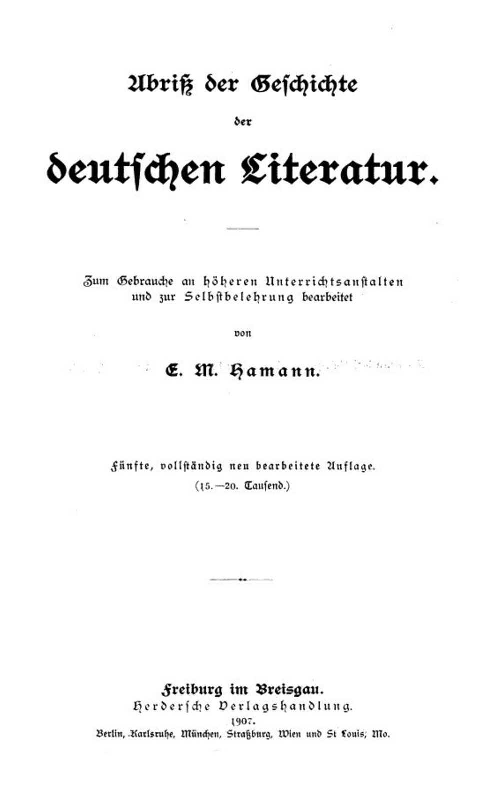 Cover für Abriß der Geschichte der deutschen Literatur