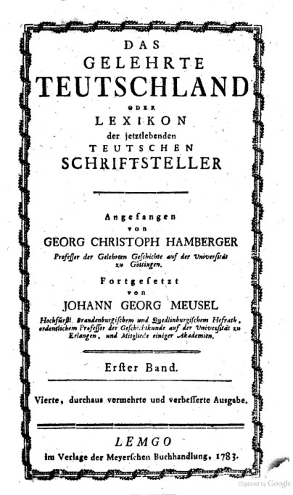 Cover für Das gelehrte Teutschland