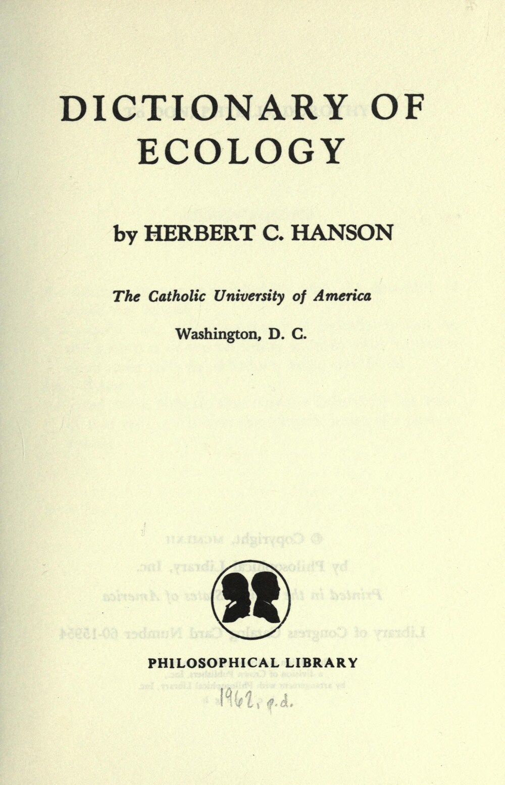 Cover für Dictionary of ecology