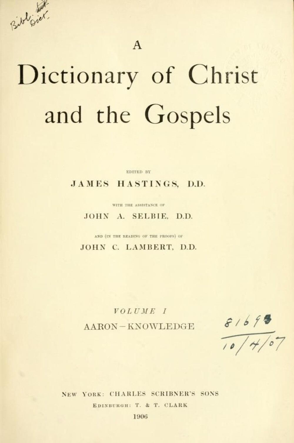 Cover für A dictionary of Christ and the gospels