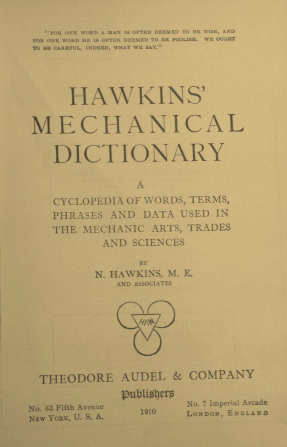 Cover für Mechanical dictionary