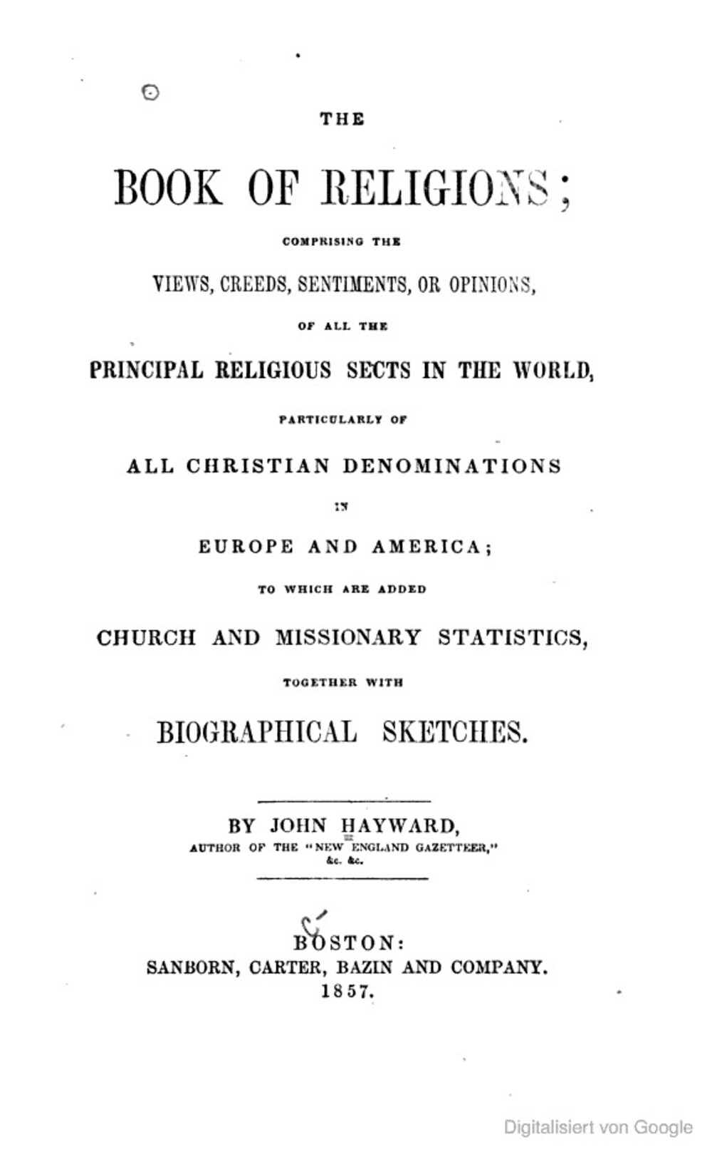 Cover für The book of religions