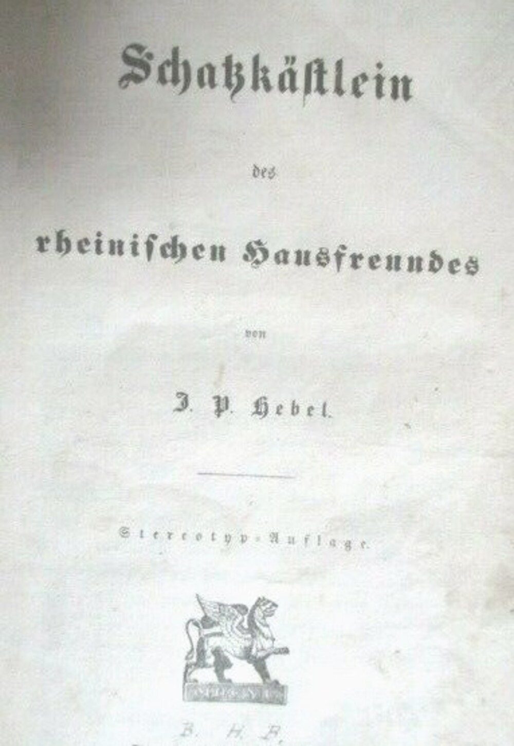 Cover für Schatzkästlein des rheinischen Hausfreundes