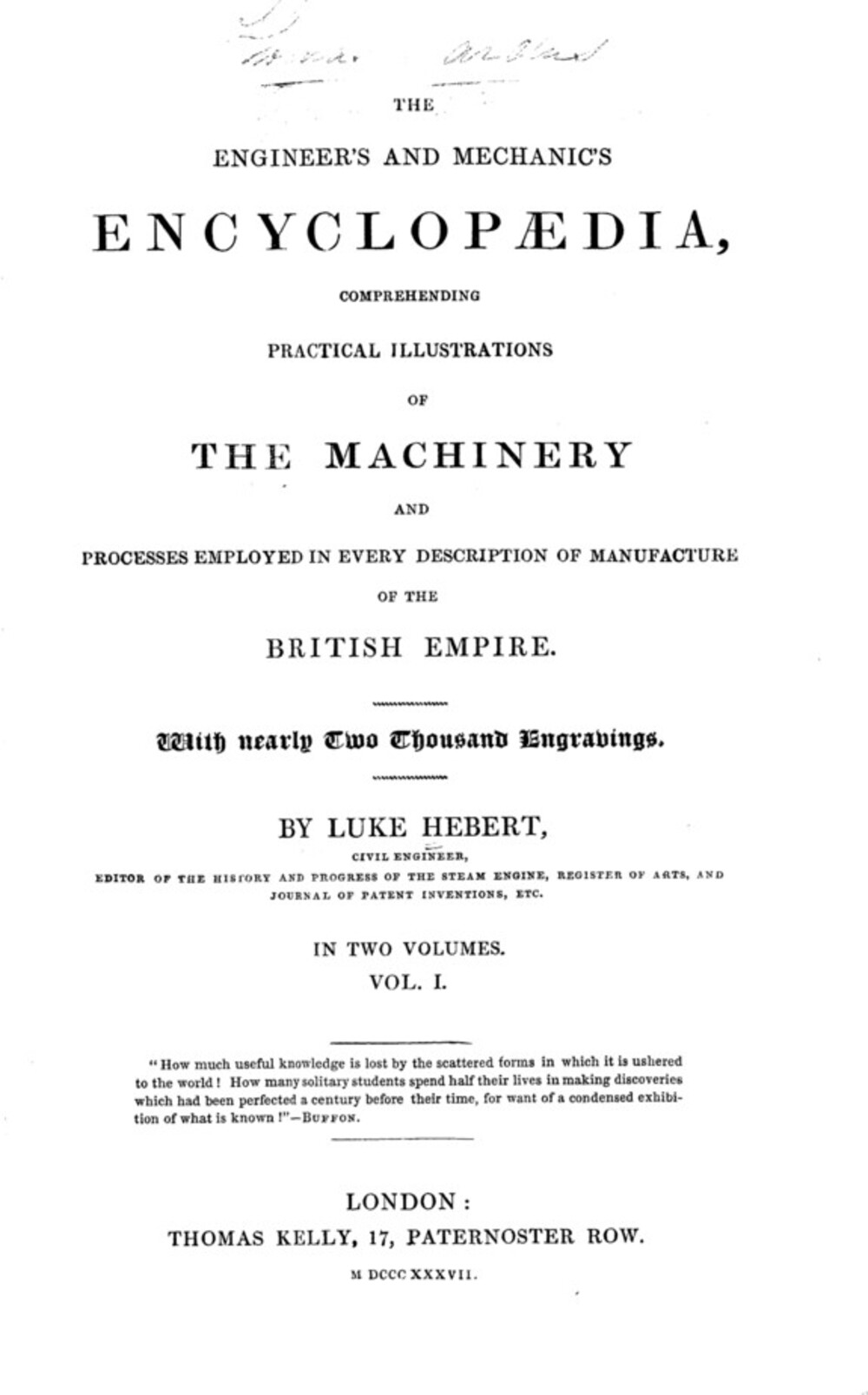 Cover für The engineer's and mechanic's encyclopaedia
