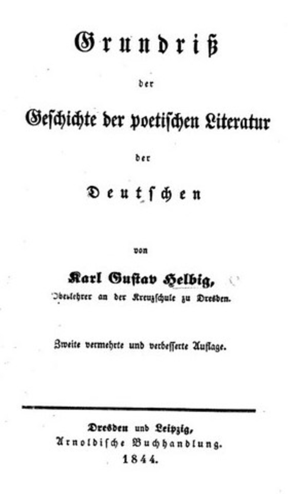 Cover für Grundriß der Geschichte der poetischen Literatur der Deutschen