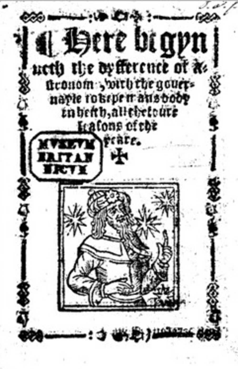 Cover für Here begynneth the dyfference of astronomye
