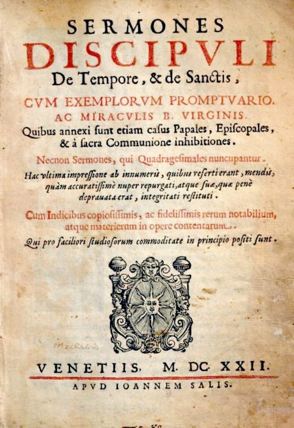 Cover für Sermones discipuli de tempore, & de sanctis