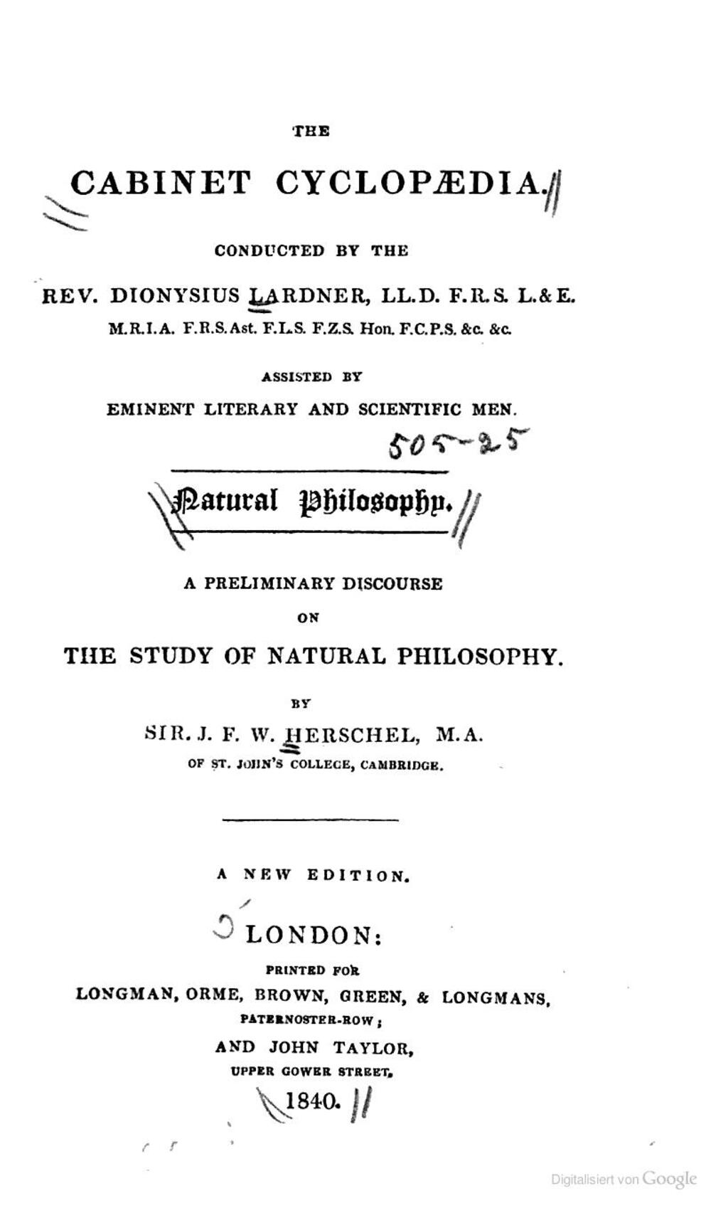 Cover für A preliminary discourse on the study of natural philosophy