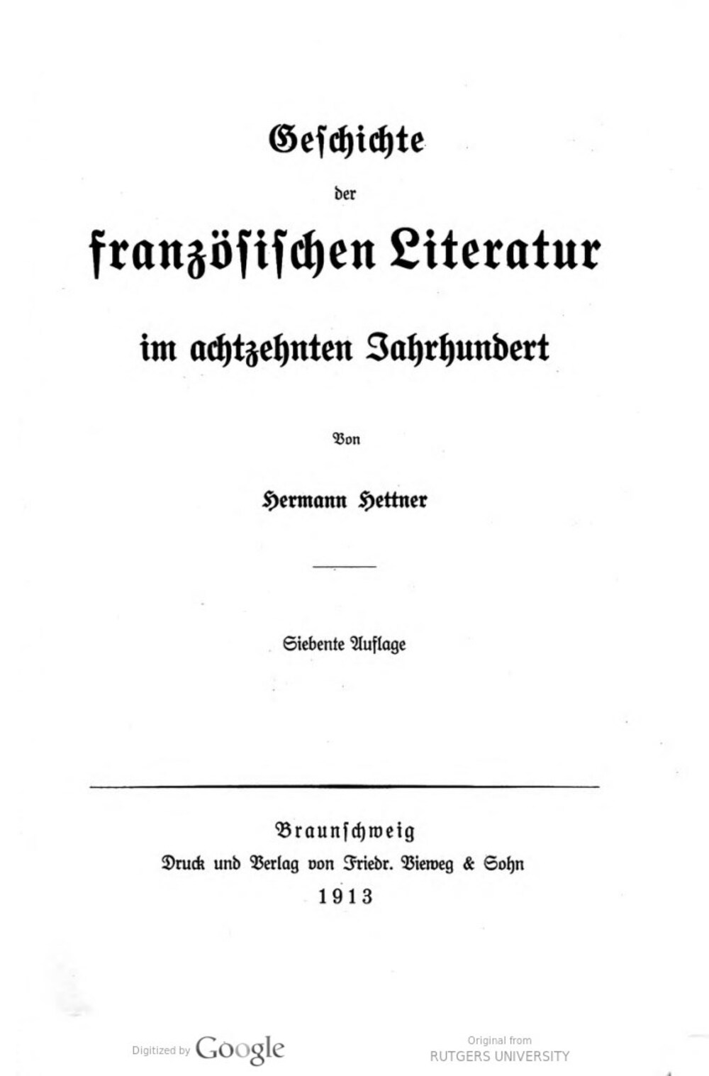 Cover für Geschichte der französischen Literatur im achtzehnten Jahrhundert