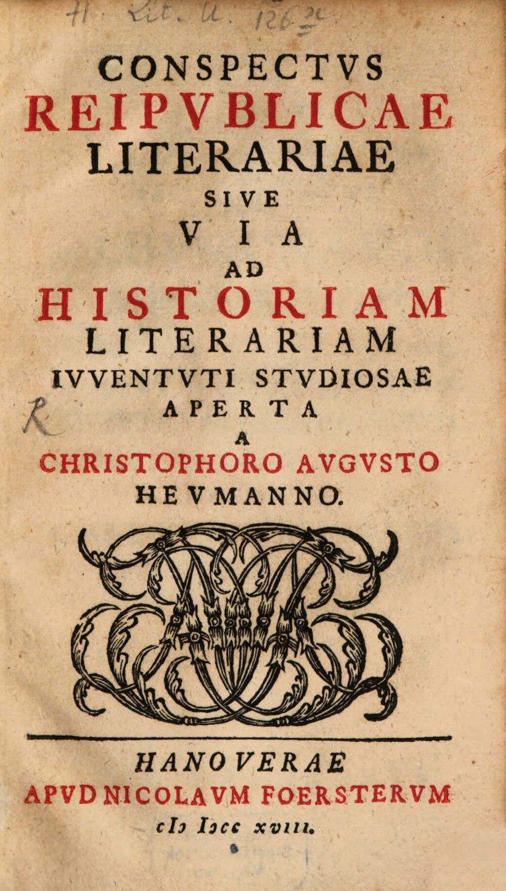 Cover für Conspectus reipublicae literariae