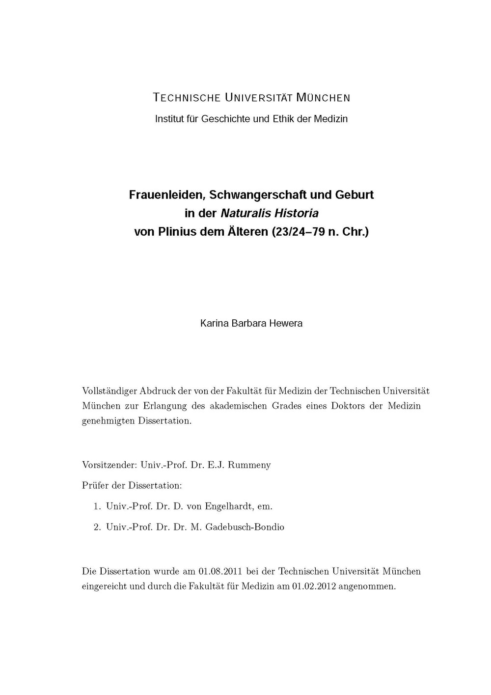 Cover für Frauenleiden, Schwangerschaft und Geburt in der Naturalis Historia von Plinius dem Älteren (2324 - 79 n. Chr.)