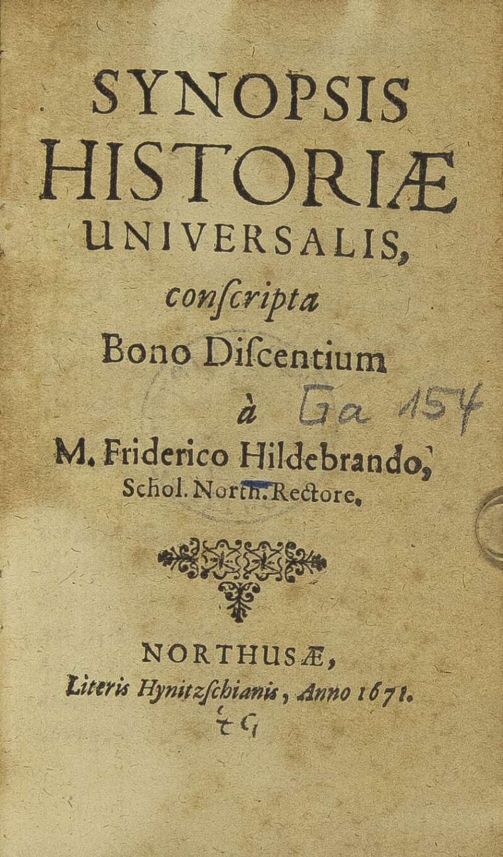Cover für Synopsis historiae universalis
