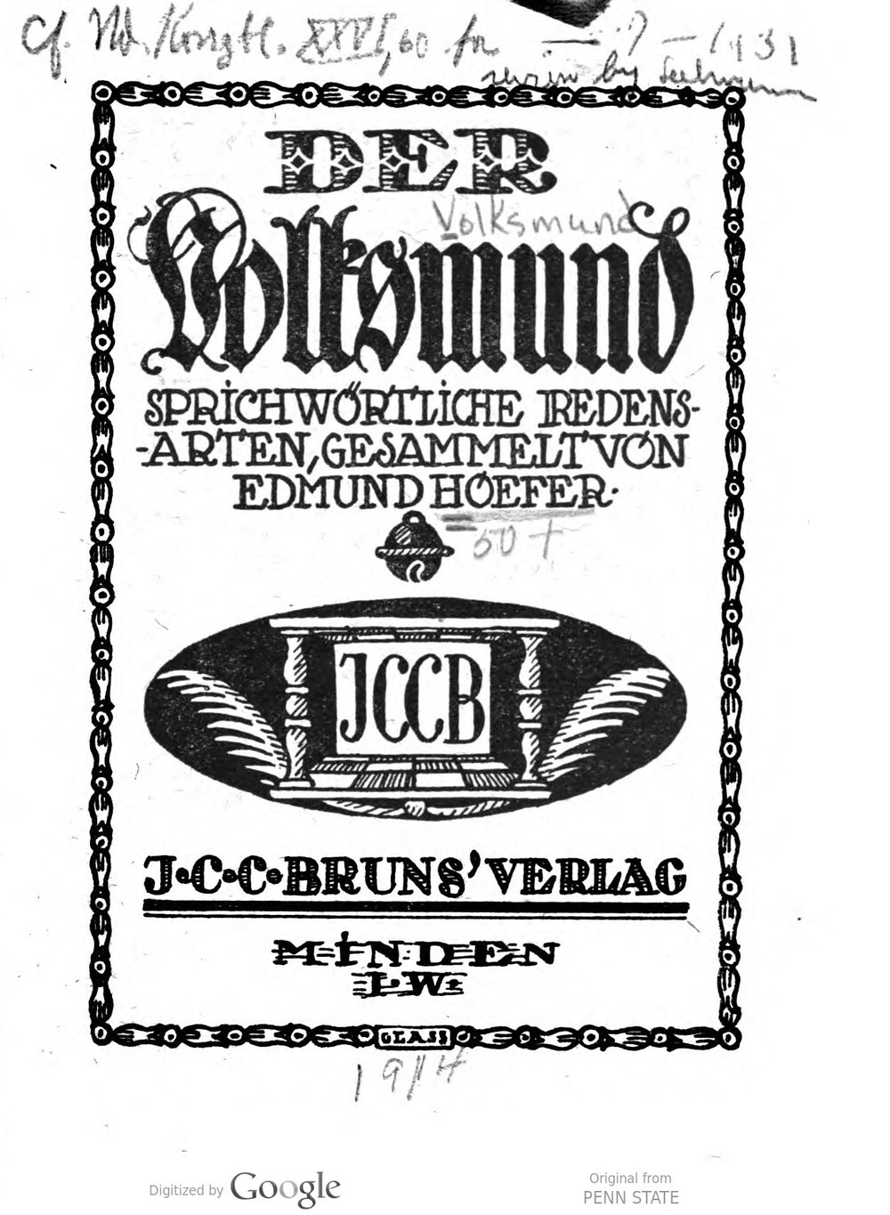 Cover für Der Volksmund