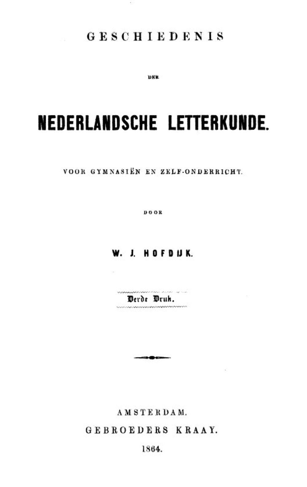 Cover für Geschiedenis der Nederlandsche letterkunde