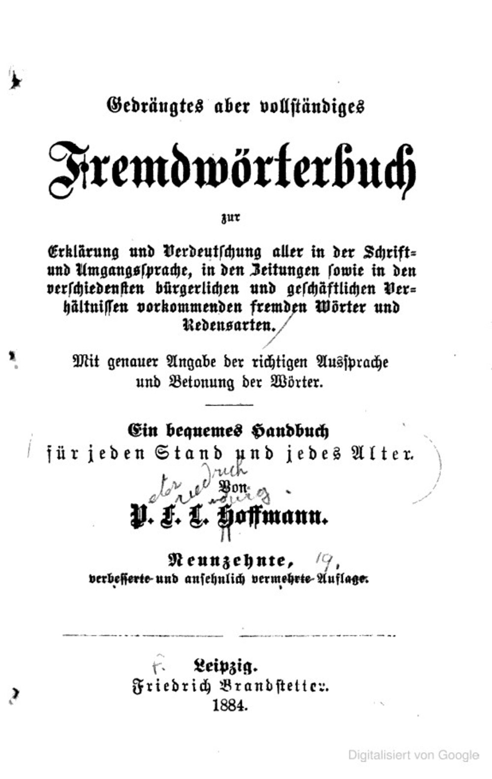 Cover für Gedrängtes, aber vollständiges Fremdwörterbuch