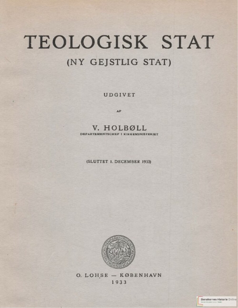Cover für Teologisk Stat