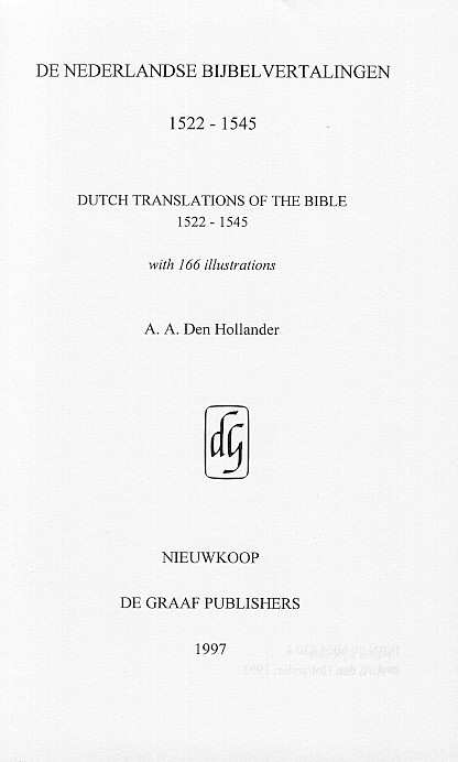 Cover für De Nederlandse bijbelvertalingen 1522-1545