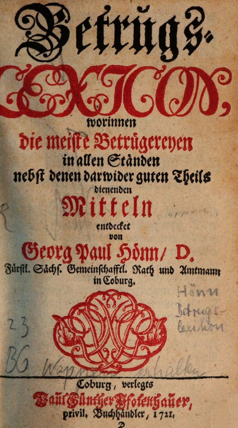 Cover für Betrugs-Lexicon
