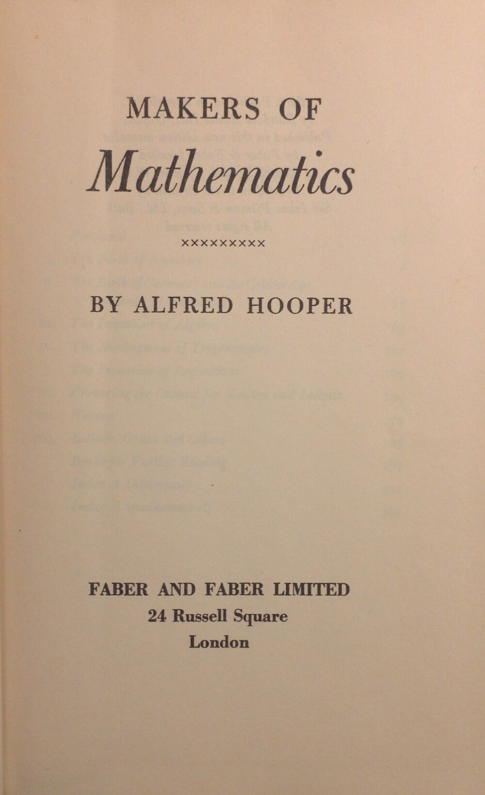 Cover für Makers of mathematics