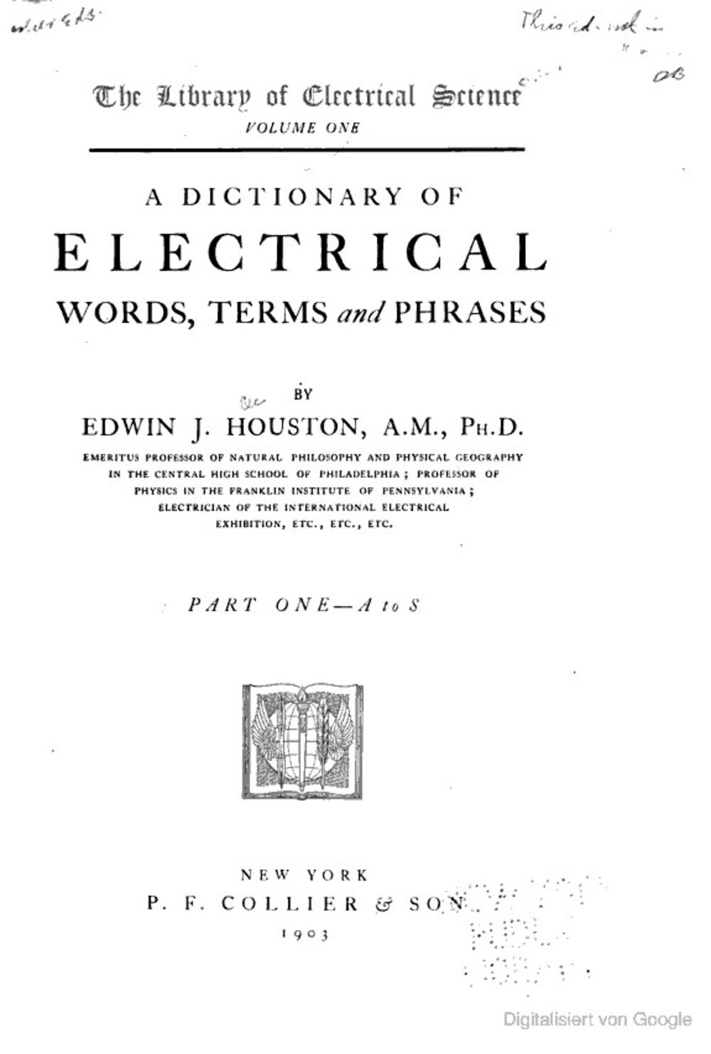 Cover für A dictionary of electrical words, terms and phrases