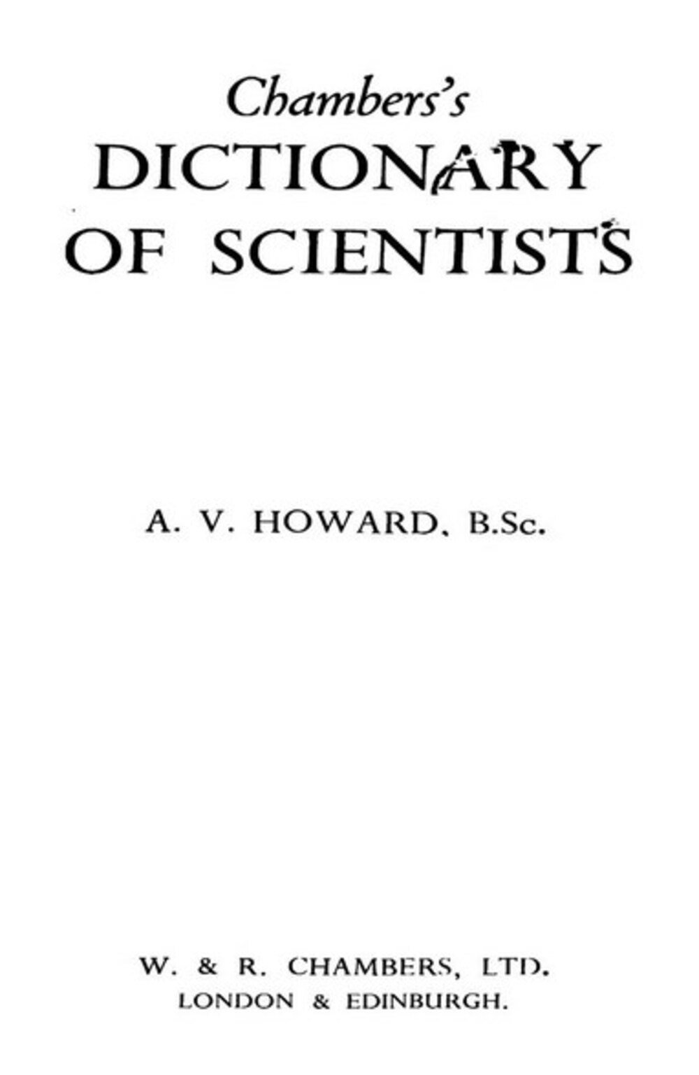 Cover für Chambers's dictionary of scientists