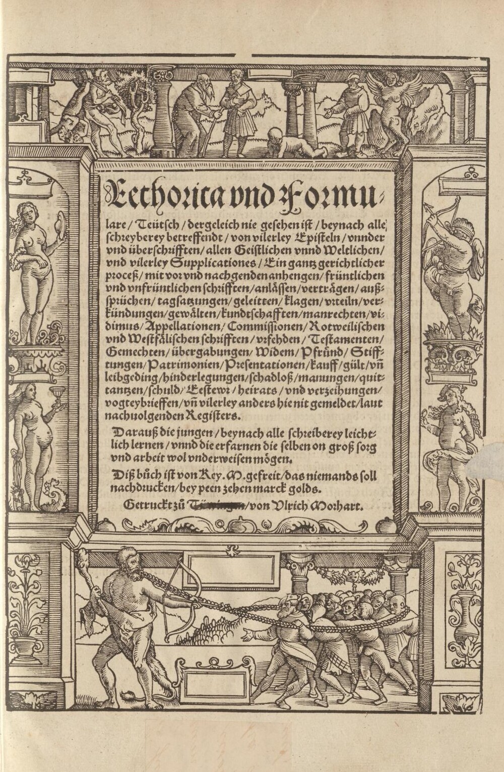 Cover für Rethorica und Formulare, Teütsch
