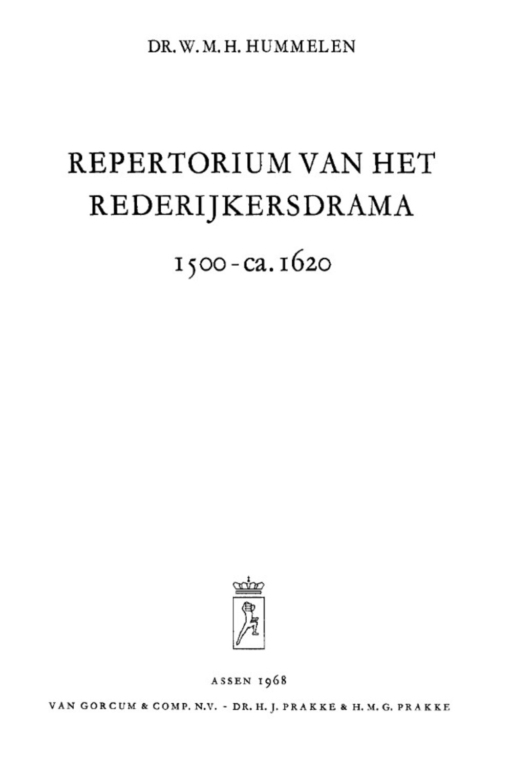 Cover für Repertorium van het rederijkersdrama