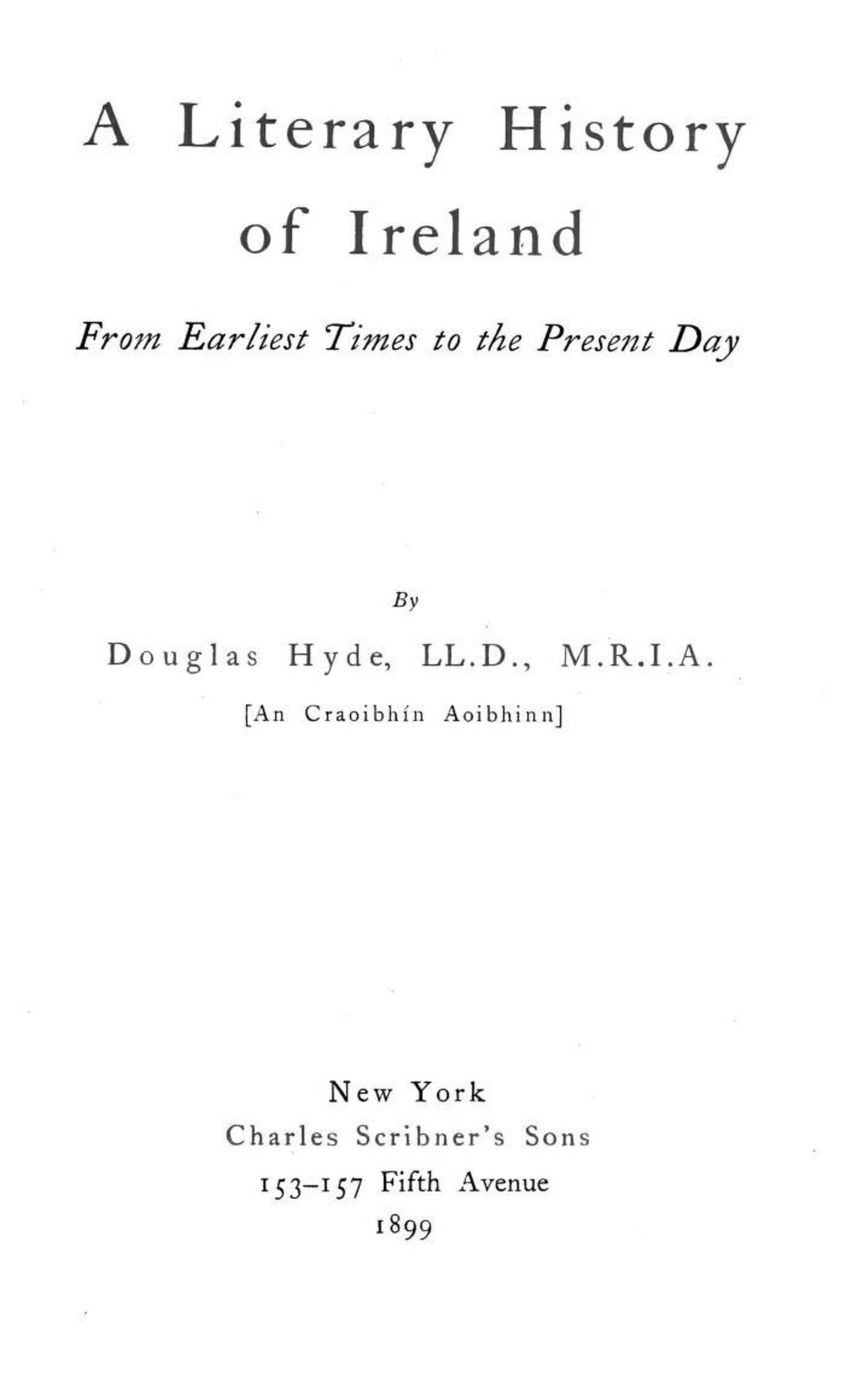 Cover für A literary history of Ireland