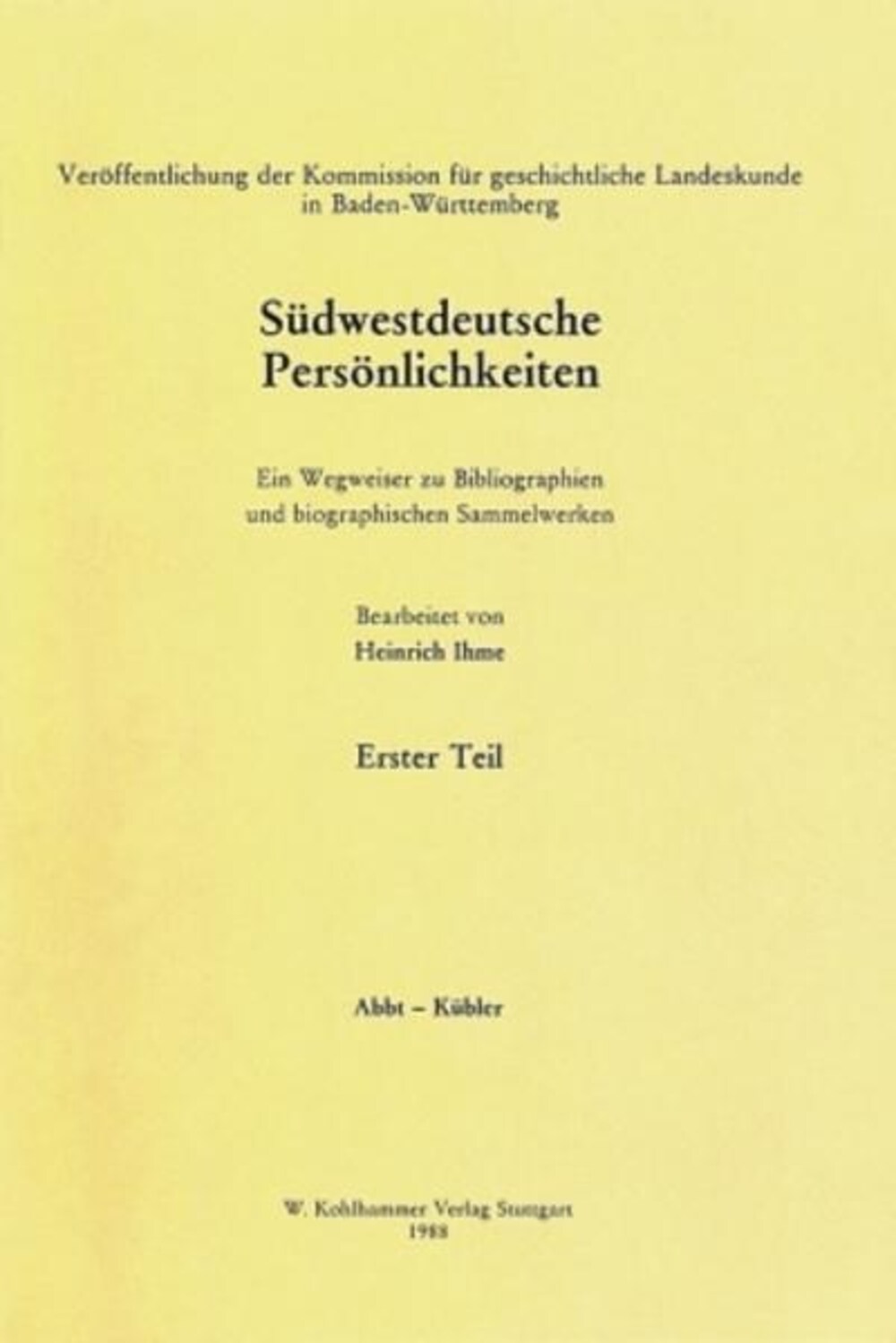 Cover für Südwestdeutsche Persönlichkeiten