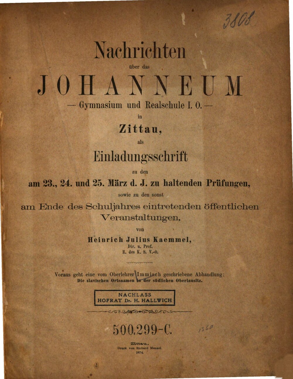 Cover für Die slavischen Ortsnamen in der südlichen Oberlausitz