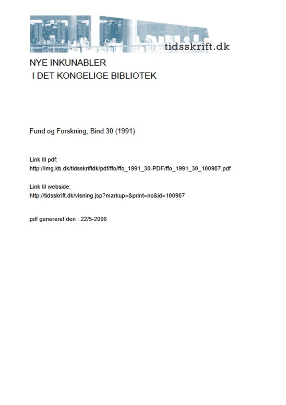 Cover für Nye inkunabler i Det Kongelige Bibliotek