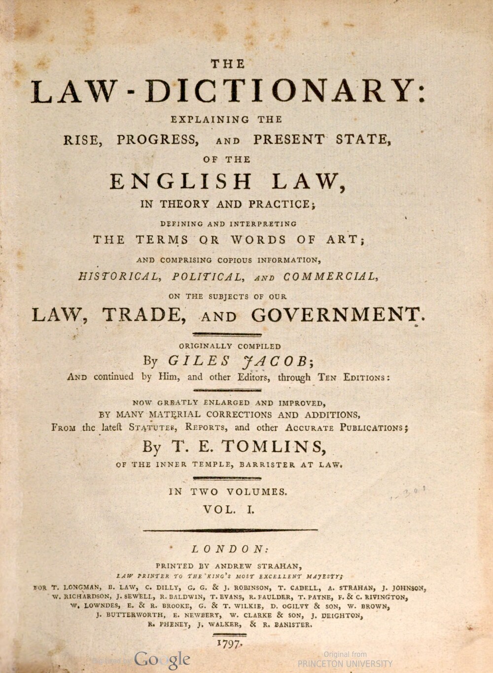 Cover für The law-dictionary