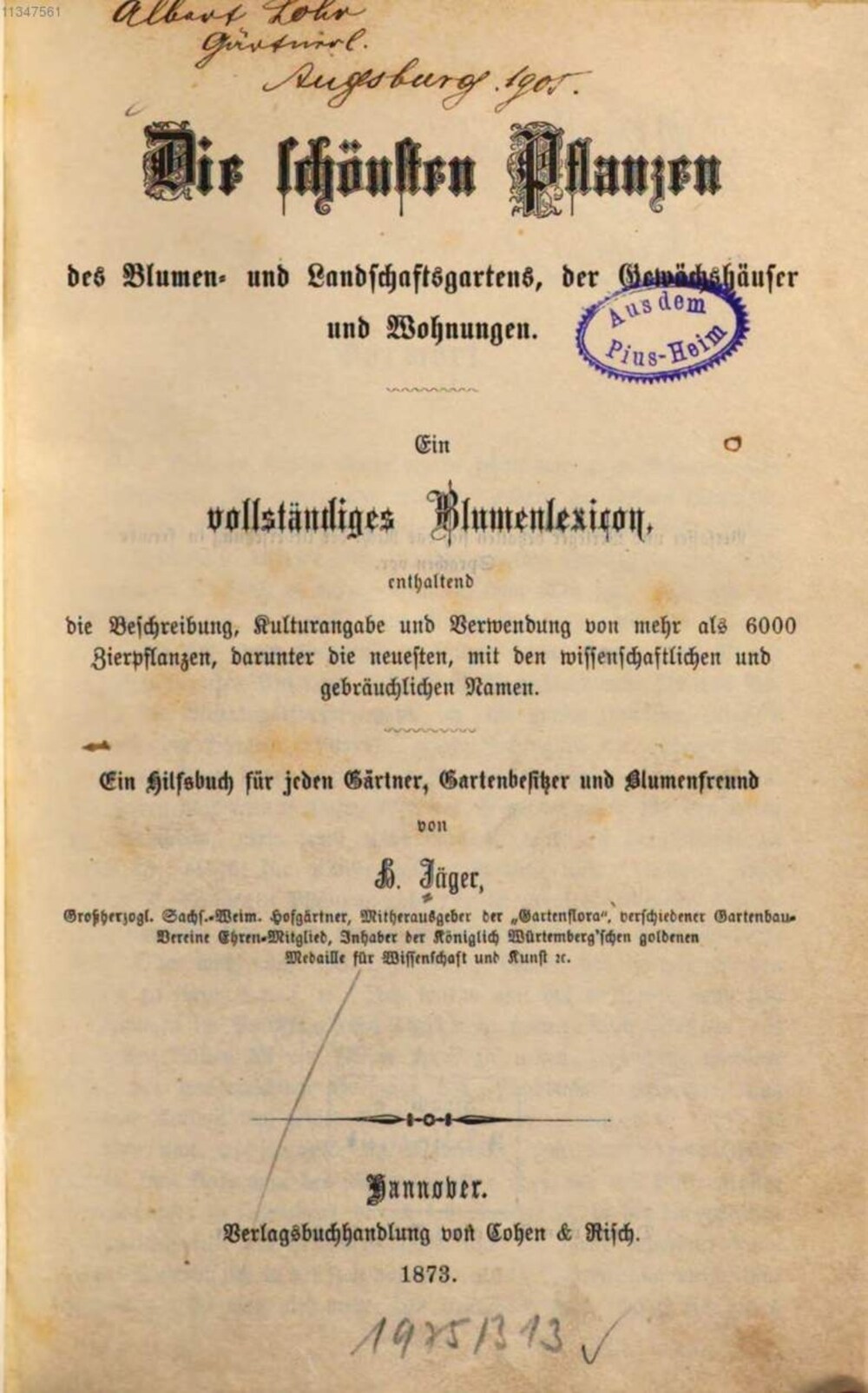 Cover für Die schönsten Pflanzen des Blumen- und Landschaftsgartens, der Gewächshäuser und Wohnungen