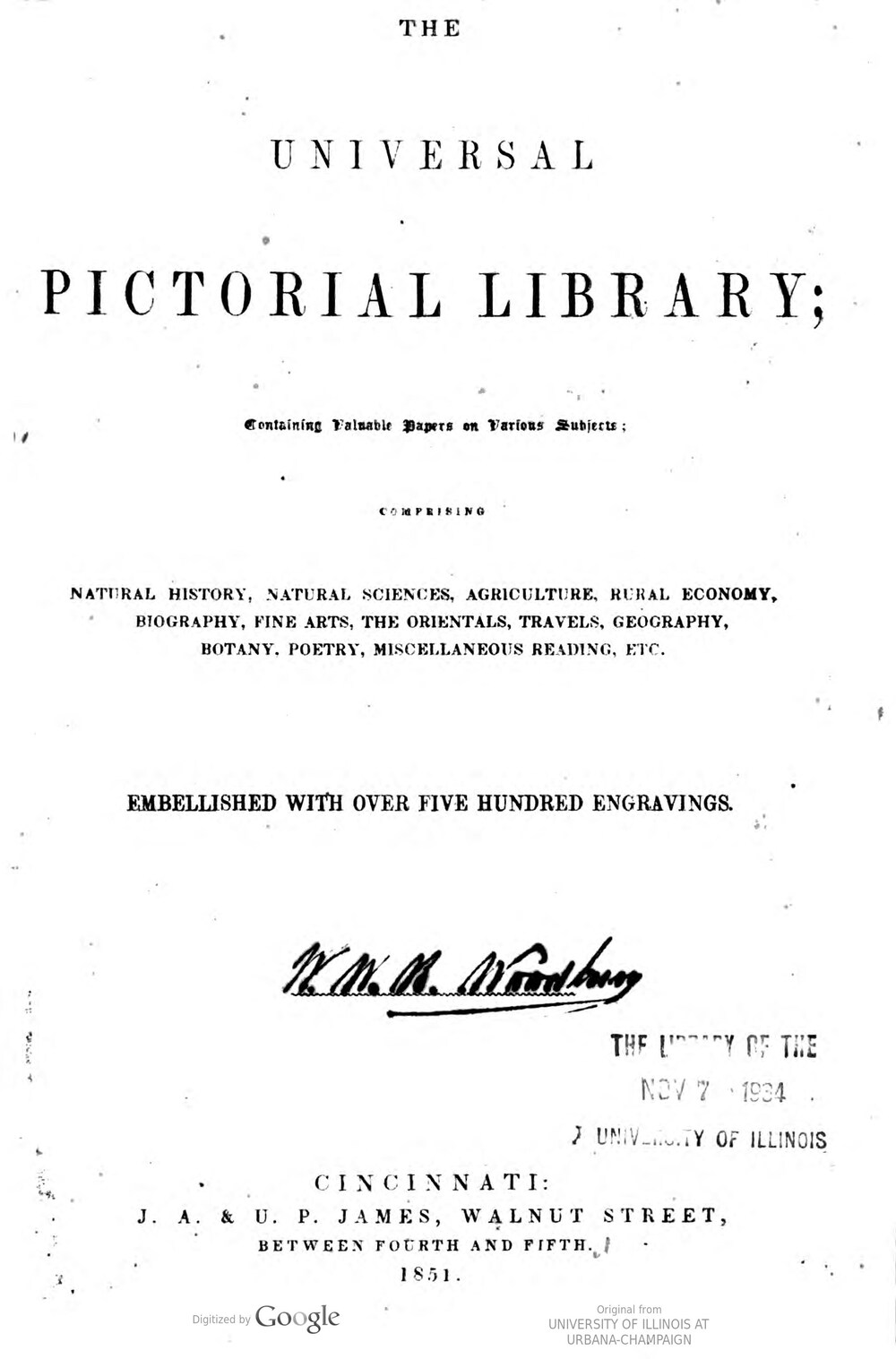 Cover für The universal pictorial library