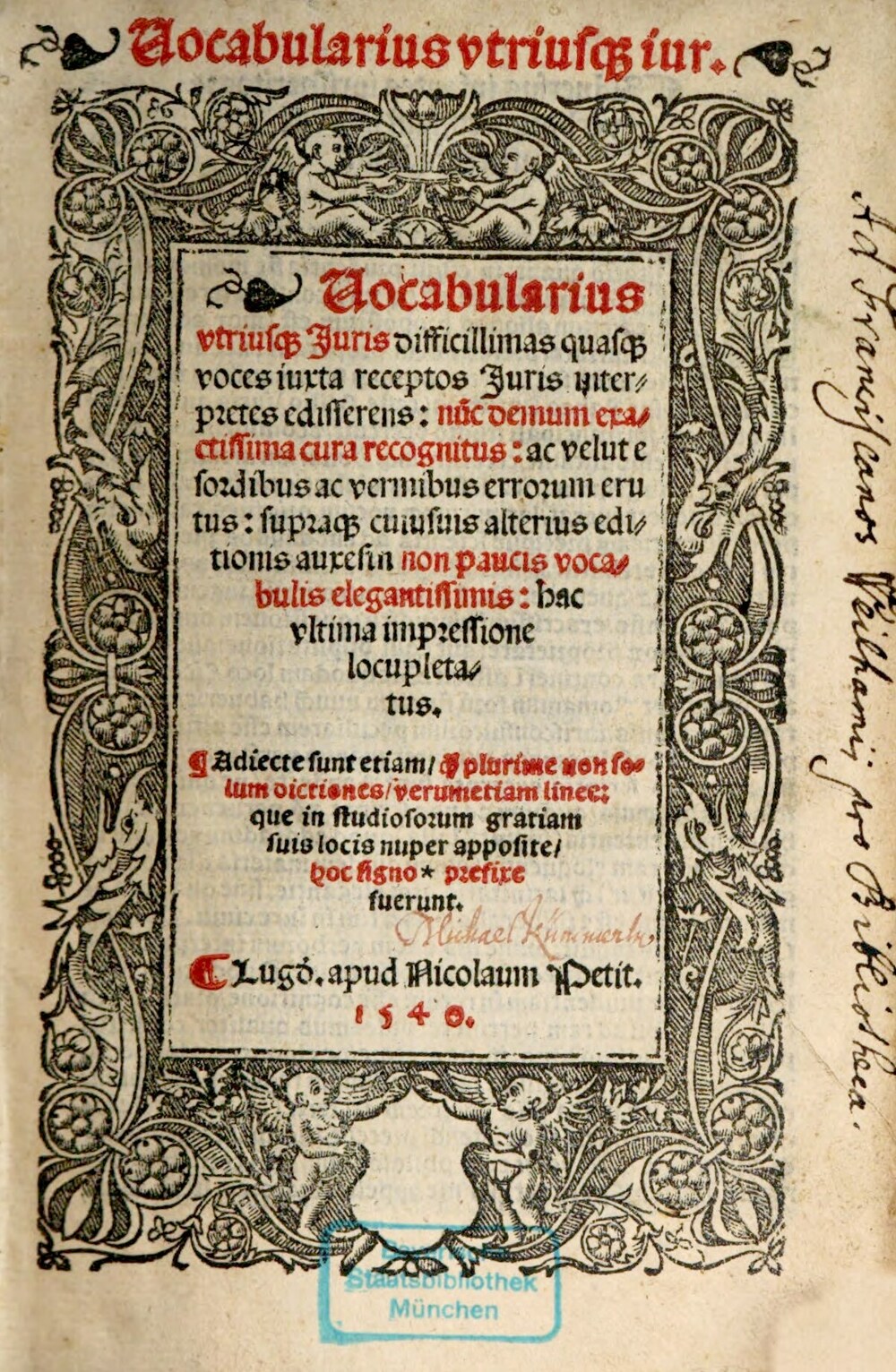 Cover für Vocabularius utriusque iuris