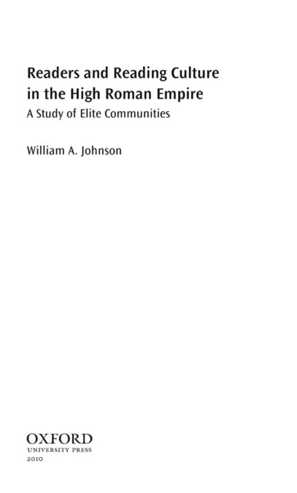 Cover für Readers and reading culture in the high Roman Empire