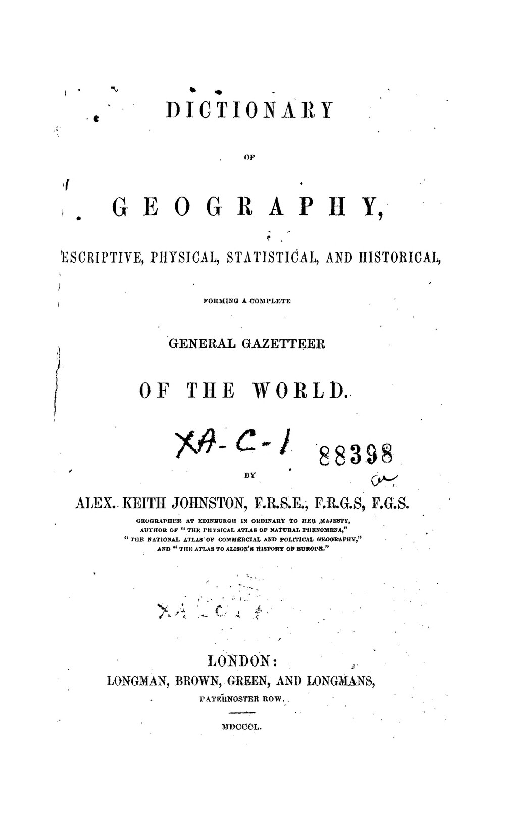 Cover für Dictionary of geography