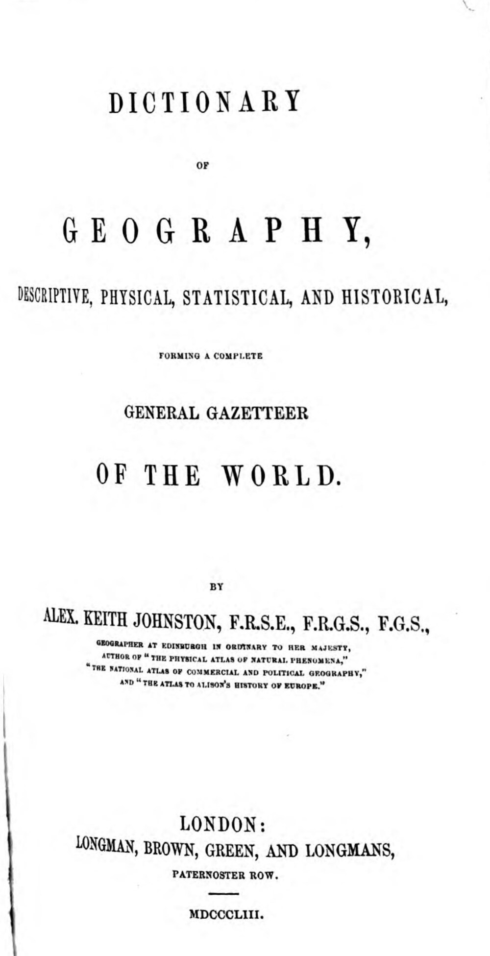 Cover für Dictionary of geography