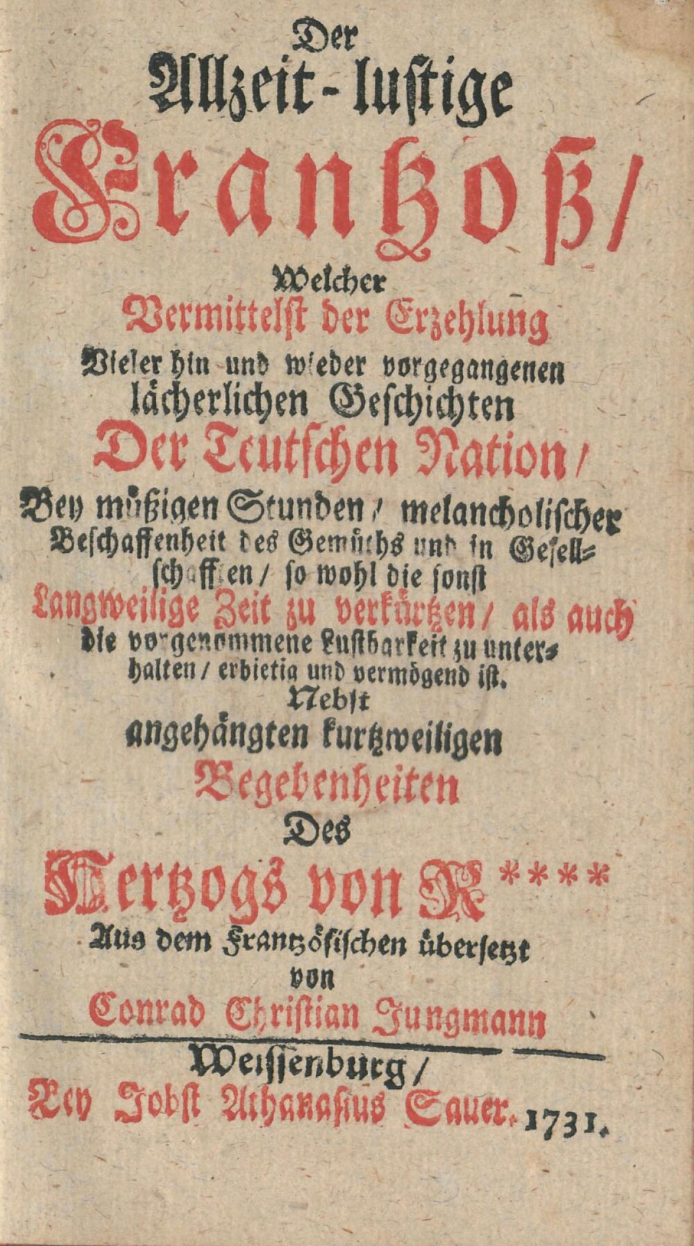 Cover für Der allzeit-lustige Frantzoß