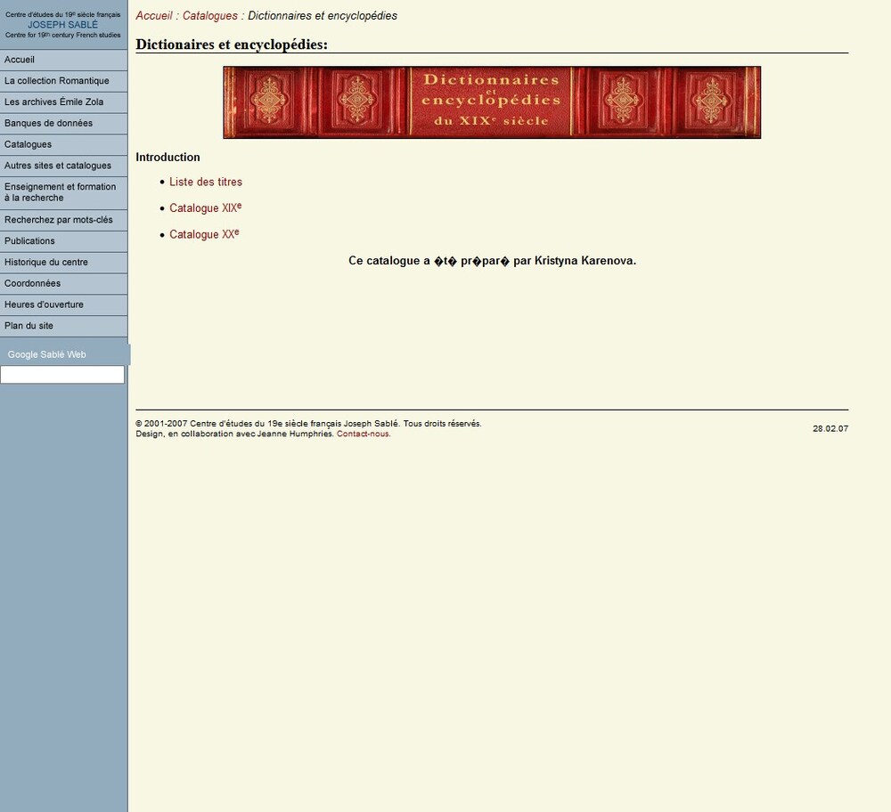 Cover für Dictionaires et encyclopédies