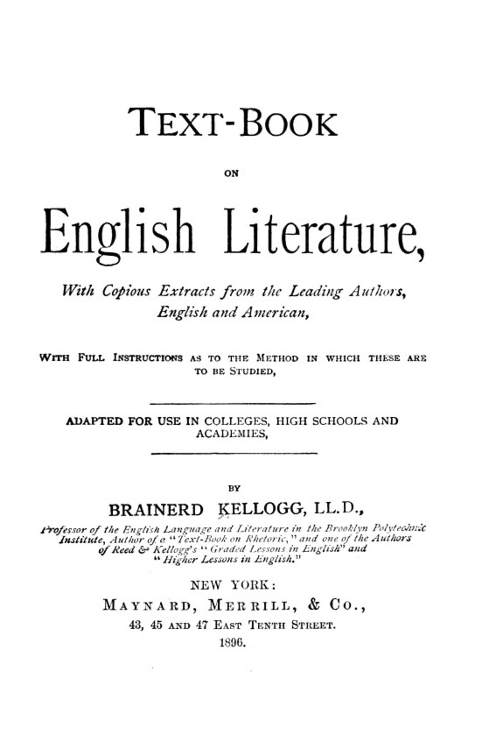 Cover für A text-book on English literature