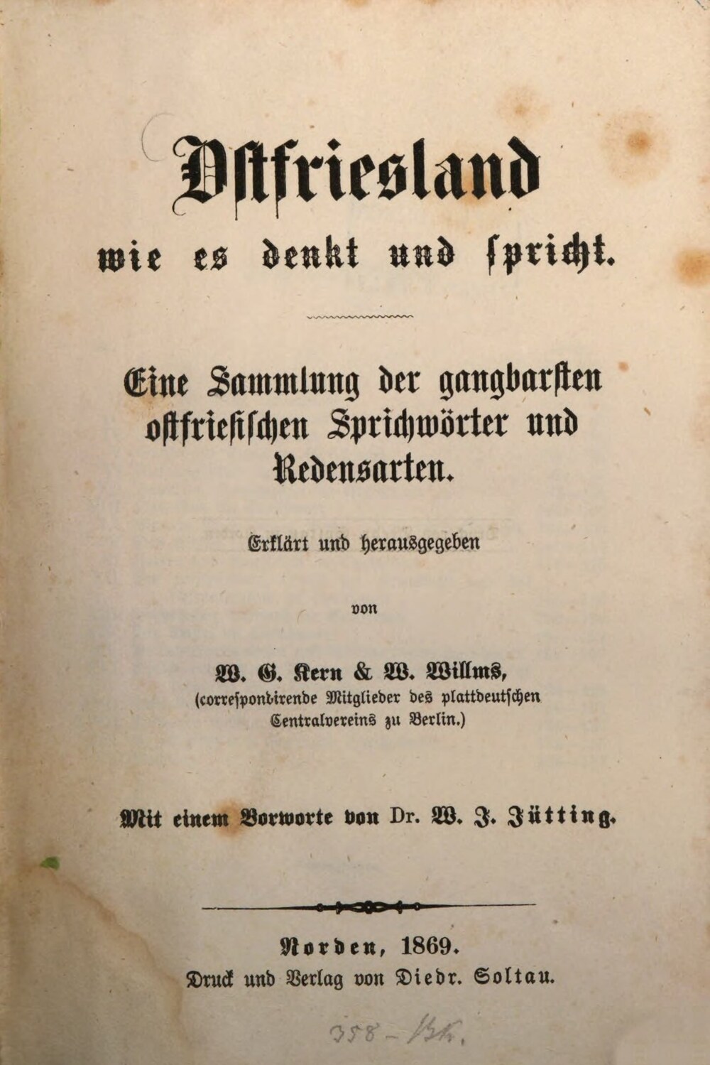 Cover für Ostfriesland, wie es denkt und spricht