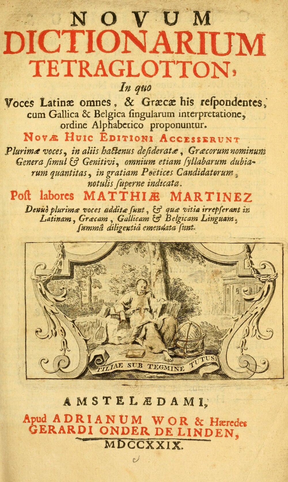 Cover für Novum dictionarium tetraglotton