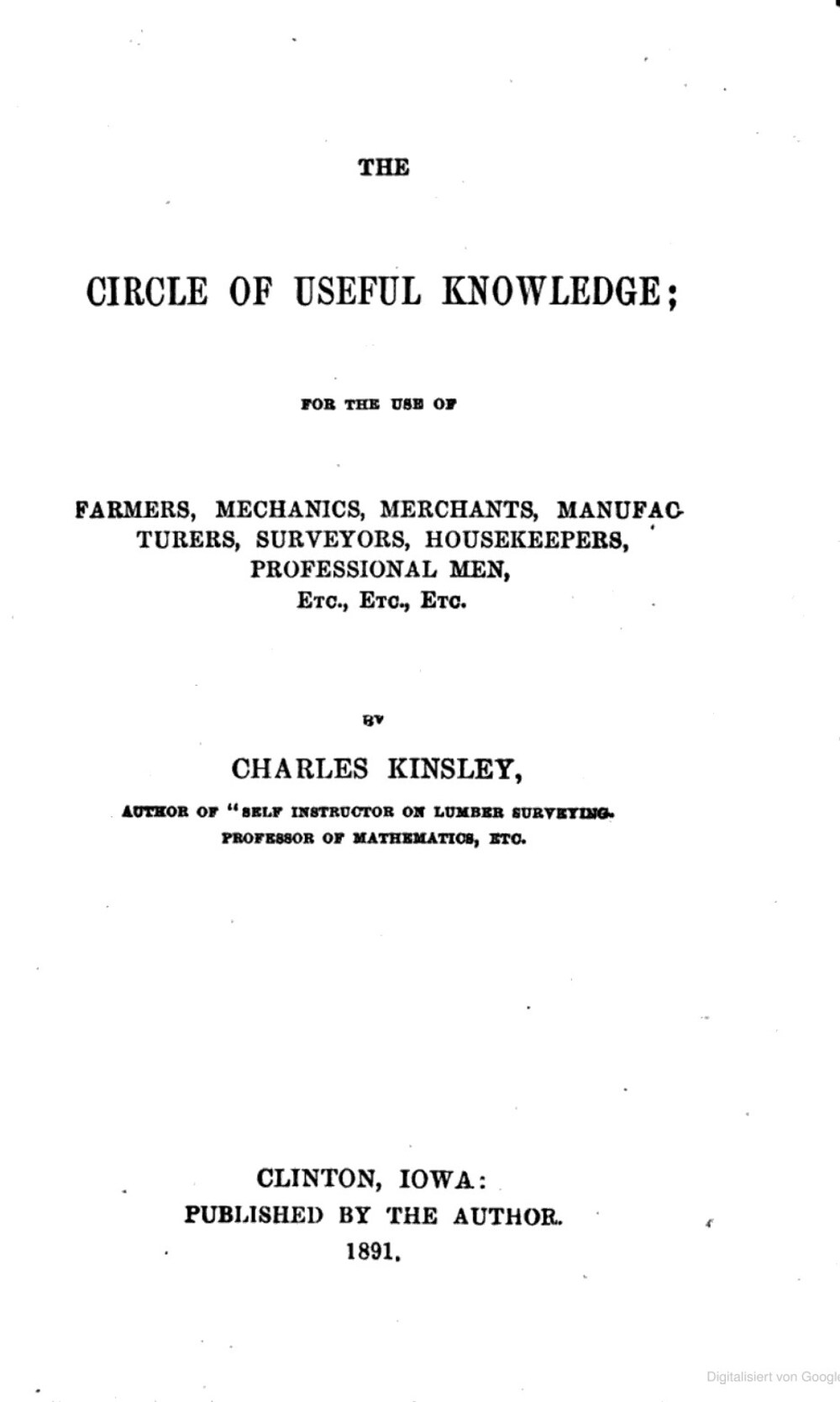 Cover für The circle of useful knowledge
