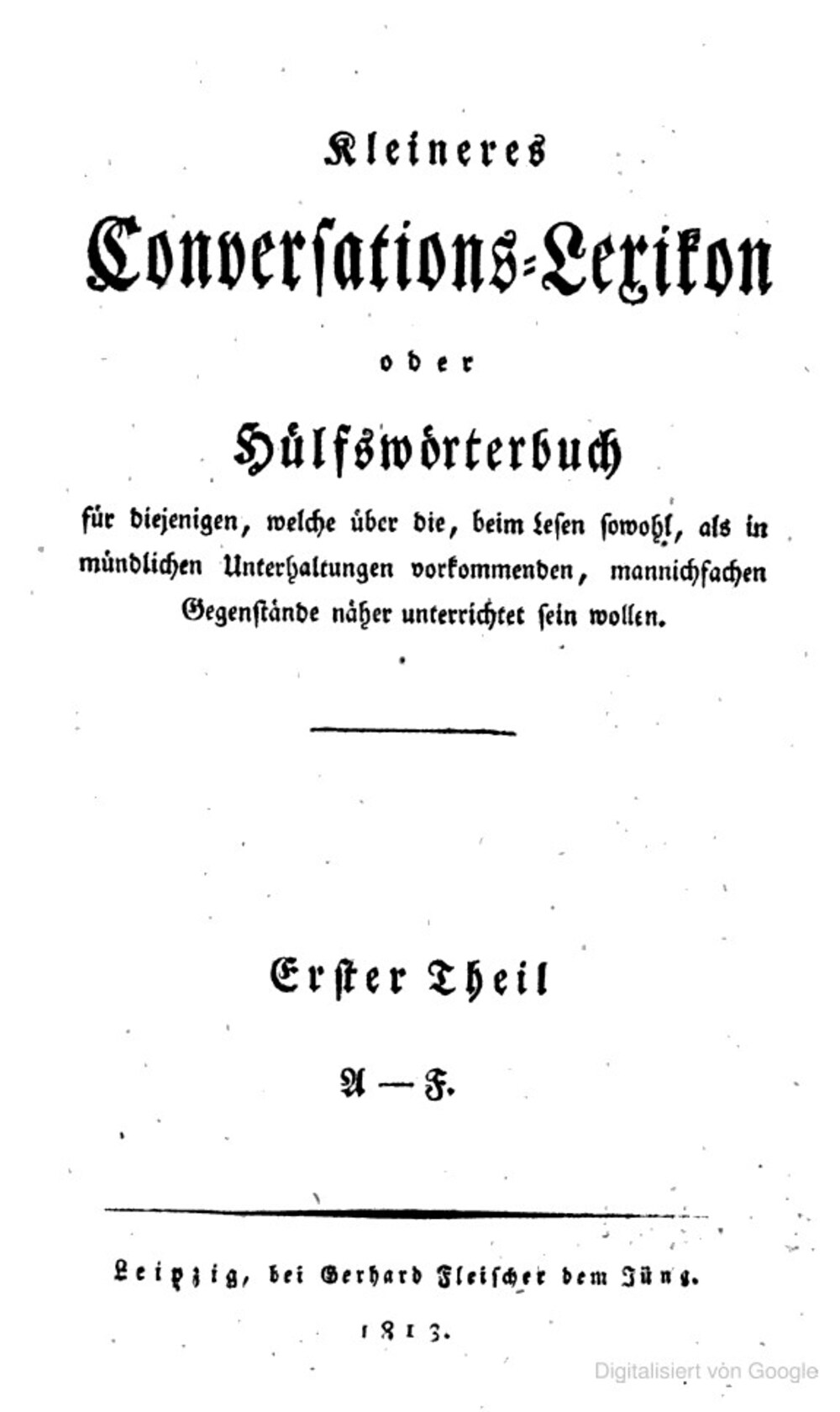 Cover für Kleineres Conversations-Lexikon