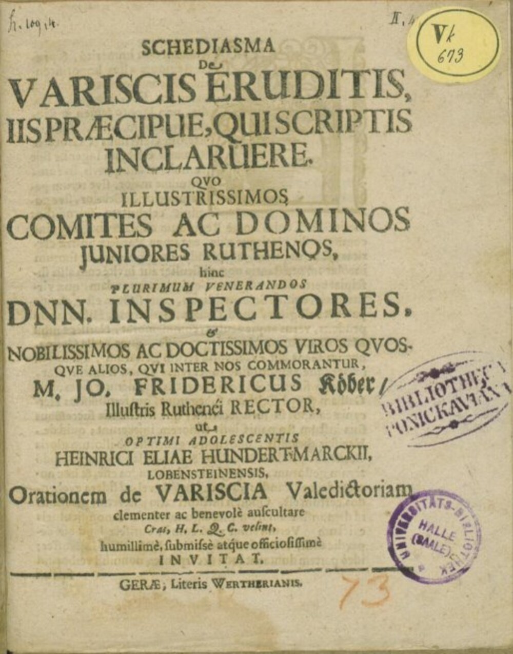 Cover für Schediasma de Variscis eruditis