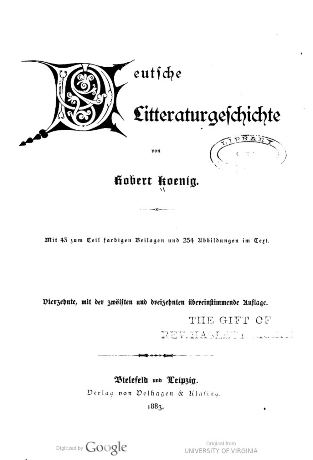 Cover für Deutsche Litteraturgeschichte