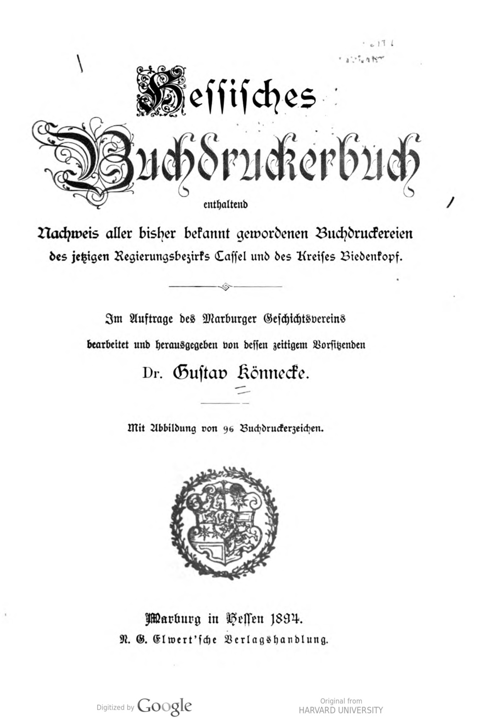 Cover für Hessisches Buchdruckerbuch