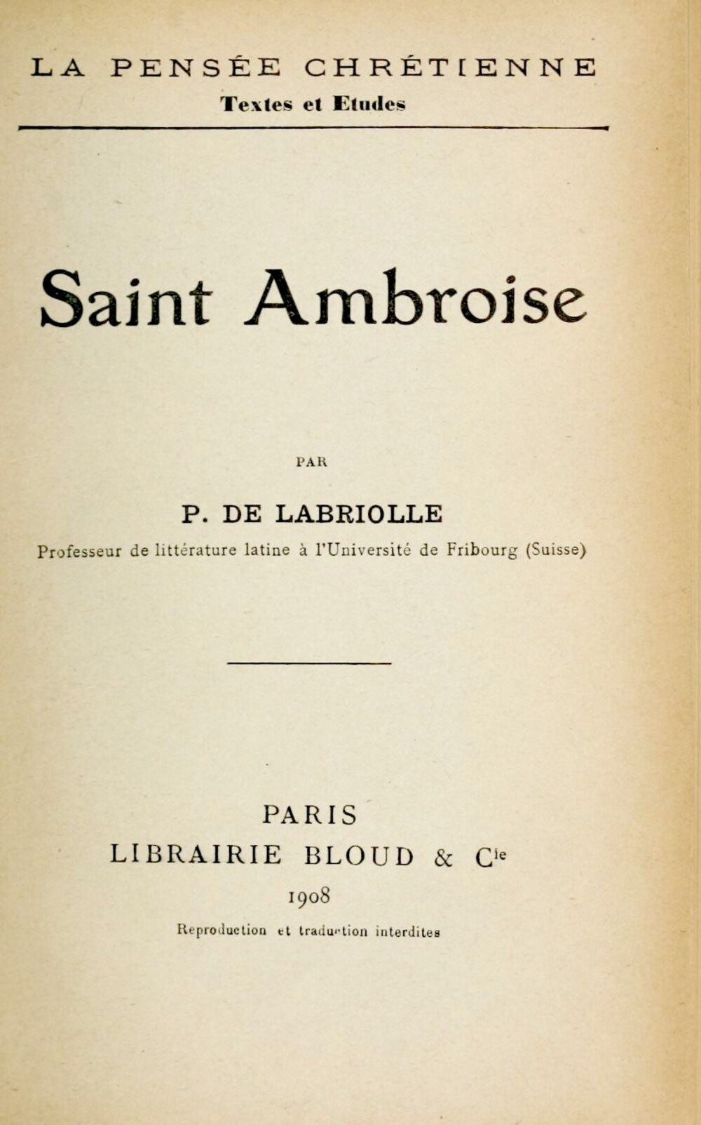 Cover für Saint Ambroise