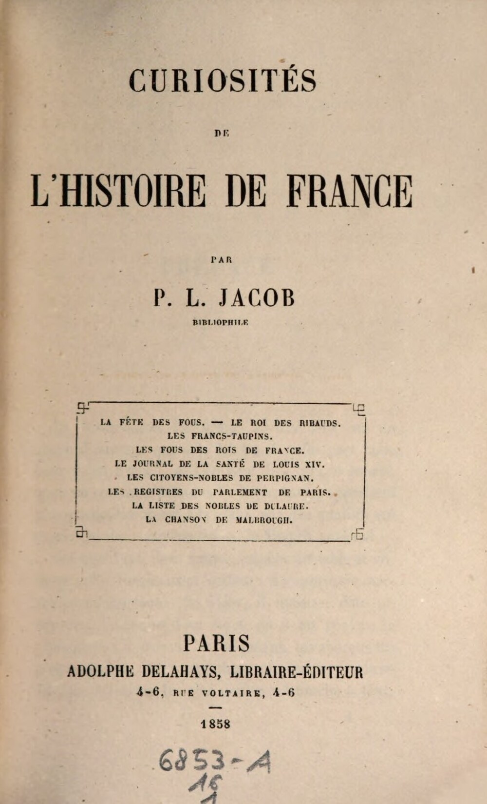 Cover für Curiosités de l'histoire de France
